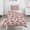 Pink Border Collie, variant on Pink Border Collie Dog and Flower Floral Duvet Cover and Pillowcase Set for Single Bedding, Bedroom Accessories for Kids Teens