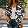 thumbnail image 2 of DeHolifer Cardigan for Women Kimono Beach Cover Up Floral Summer Tops Loose Capes Black 2XL, 2 of 7