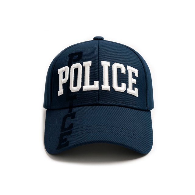 Knite gorra Police ajustable para bordado 3D estilo profesional hombre
