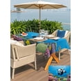thumbnail image 4 of Funny Diving Panda Outdoor Tablecloth - 54x80 Inch Rectangle Dining Table Cover, Ocean Sea Coastal Coral Fish Marine Life Waterproof Outdoor Table Cloth with Umbrella Hole & Zipper for Picnic/Patio, 4 of 7