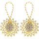 thumbnail image 2 of Alzapaños magnéticos para cortinas, paquete de 2 clips magnéticos para cortinas decorativas de cristal, hebilla, alzapaños para cortinas de flores, estilo europeo y americano (dorado), 2 of 5