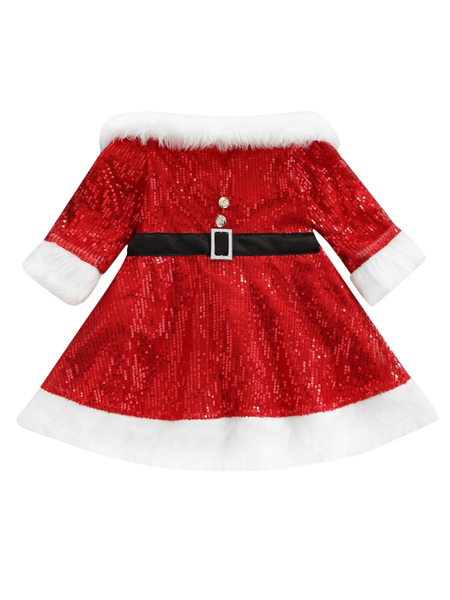 ACSUSS Kids Baby Girls Christmas Snowman Costumes Short Bubble Sleeves Velvet Ballet Tutu Dress Leotard Dancewear