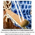 thumbnail image 2 of Backyard Expressions Hanging Hammock Chair - Navy with White Rings - Polyester/Cotton Fabric, 2 of 5