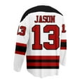 thumbnail image 3 of Friday Jason Voorhees Hockey Jersey V-Neck Long Sleeve Streetwear Women Men Cosplay Athletic Sweatshirt, 3 of 4