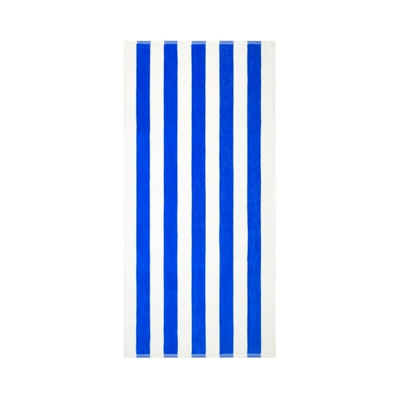 Mainstays Cabana Stripe Beach Towel, 58" x 28", Blue