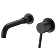 thumbnail image 1 of Wall Mount Bathroom Faucets Matte Black, Rough-in Valve Included, 1 of 8