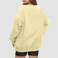 thumbnail image 4 of Oversized Sweatshirt For Women Fleece Lined Crewneck Sweatshirts Women Long Sleeve Pullover Sweater with Pockets 2025 Fall Winter Outfits Khaki S, 4 of 5