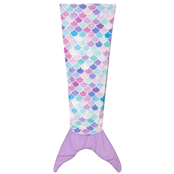 CVBCOS Kids Rainbow Mermaid Tail Wearable Blanket, Soft Flannel Fleece Snuggle Blanket for Girls ,Gift for Holidays Christmas 4-12Years