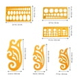 thumbnail image 4 of Supvox 6Pcs Curve and Template Rulers Khaki Plastic Set for Design Drawing and Drafting Use, 4 of 7