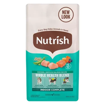 Nutrish Indoor Complete Chicken, Lentils & Salmon Recipe, Cat Food , 3 lb