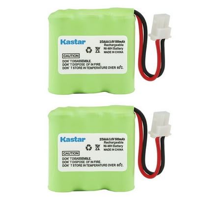 Kastar 2-Pack 3.6V 500mAh Ni-MH Battery Replacement for RADIO SHACK 239070 239081 9601834 SANIK 3SN2 3SN3AAA30HSJ1 SONY S60530 SOUTHWESTERN BELL S60530 Cordless Phone Eton FRX2 Weather Radio