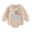 Beige, variant on Boys Embroidered Letter Long Sleeve Bodysuit Snap Crotch Romper Piece Outfit Daily Casual Spring Summer, 12-18M, Green