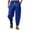 Blue, variant on Men's Cotton Linen Pants Solid Textured Harem Pants Casual Lightweight Breathable Loose Beach Trousers Summer Spring Pink M