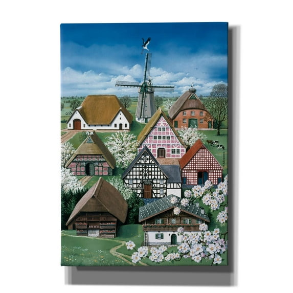Epic Graffiti 'German Farmhouses' by Harro Maass, Canvas Wall Art, 18"x26"