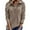 Brown, variant on Women's Oversize Solid Color Quarter Zip Sweater, Turn Neck Collar Long Sleeve Knitted Pullover, Casual Loose Fit Sweater for Women Black L