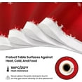 thumbnail image 5 of Christmas Placemats Set of 4, Xmas White Snowflake and Red Background Table Mat Placemat Heat Resistant Non Slip Line for Holiday Party Dining Table Kitchen Decor 18" x 12", 5 of 7