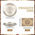 thumbnail image 2 of Lotus Ritual Plate Dish Stainless Steel Flat Bowl Round Silvery Tray Offering Bowl Dish Holder for Smudging Incense Burner, 2 of 9
