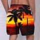 thumbnail image 4 of Pantalones Cortos Atléticos Casuales Impresos Pantalones Cortos de Playa con Bolsillo, 95% Poliéster 5% Pantalones de Mezcla de Spandex para Correr, Entrenamiento, Gimnasio, 4 of 4