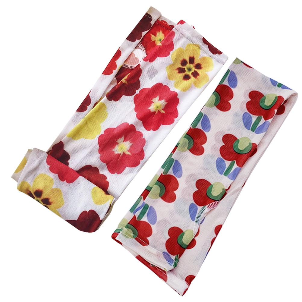 Arm Sleeves Hello Spring Flowers Floral Mens Sun UV Protection Sleeves Arm Warmers Cool Long Set Covers White 