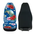 thumbnail image 4 of ZIATUBLE Vintage Flower Print Front Seat Cover Set Sea Turtle Cars Front Seat Protectors Cover 2 Piece Auto Interior Accessories Dust Resistant Vehicle Seat Protectors Fit for Car Truck SUV, 4 of 7