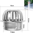 thumbnail image 2 of Cubierta de drenaje exterior de metal de acero inoxidable con diseño antibloqueo que promueve el flujo de agua ininterrumpido, protector de drenaje en forma de domo fácil de instalar que garantiza un, 2 of 5