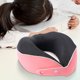 thumbnail image 3 of Puntoco Almohada en forma de U con espuma viscoelástica para guardarla Almohada para viajes de negocios Almohada para la siesta Almohada para el cuello en avión Almohada portátil de protección par, 3 of 5