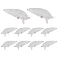 thumbnail image 3 of 10Pcs Fishing Lure Body 5cm 2.7G Unpainted Crankbait Vib Minnow Wobblers Hard Bait Blank Lures, 3 of 5