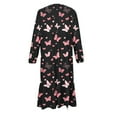 thumbnail image 4 of Xdegoge Valentine's Day Dress for Girls Heart Pattern Long Sleeve Maxi Dress Party Wear Cute Holiday Outfit for Kids, 4 of 6