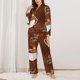 thumbnail image 2 of Fotbe Sloths Need More Coffee Conjunto de Pijama de Manga Larga para Mujer con Estampado, Ropa de Dormir de 2 Piezas, Conjunto de Casa Suave y Cómodo con Bolsillos-Medium, 2 of 7