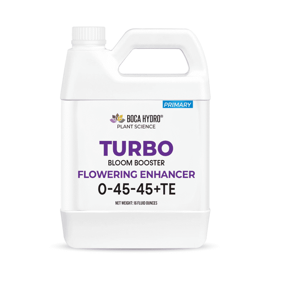 Boca Hydro Turbo 0-45-45 TE Liquid Bloom Booster Flowering Enhancer for Hydroponics, Coco, and Soil High Phosphorus & Potassium Supplement for Budding and Flowering Plants, Works with All Bloom Base