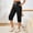Black, variant on Drovellove Women's Plus Size Casual Capris with Pockets - Drawstring Waist Lounge Shorts, Soft Stretch Pull On Pants for Home Lounging or Light Outdoor Activities