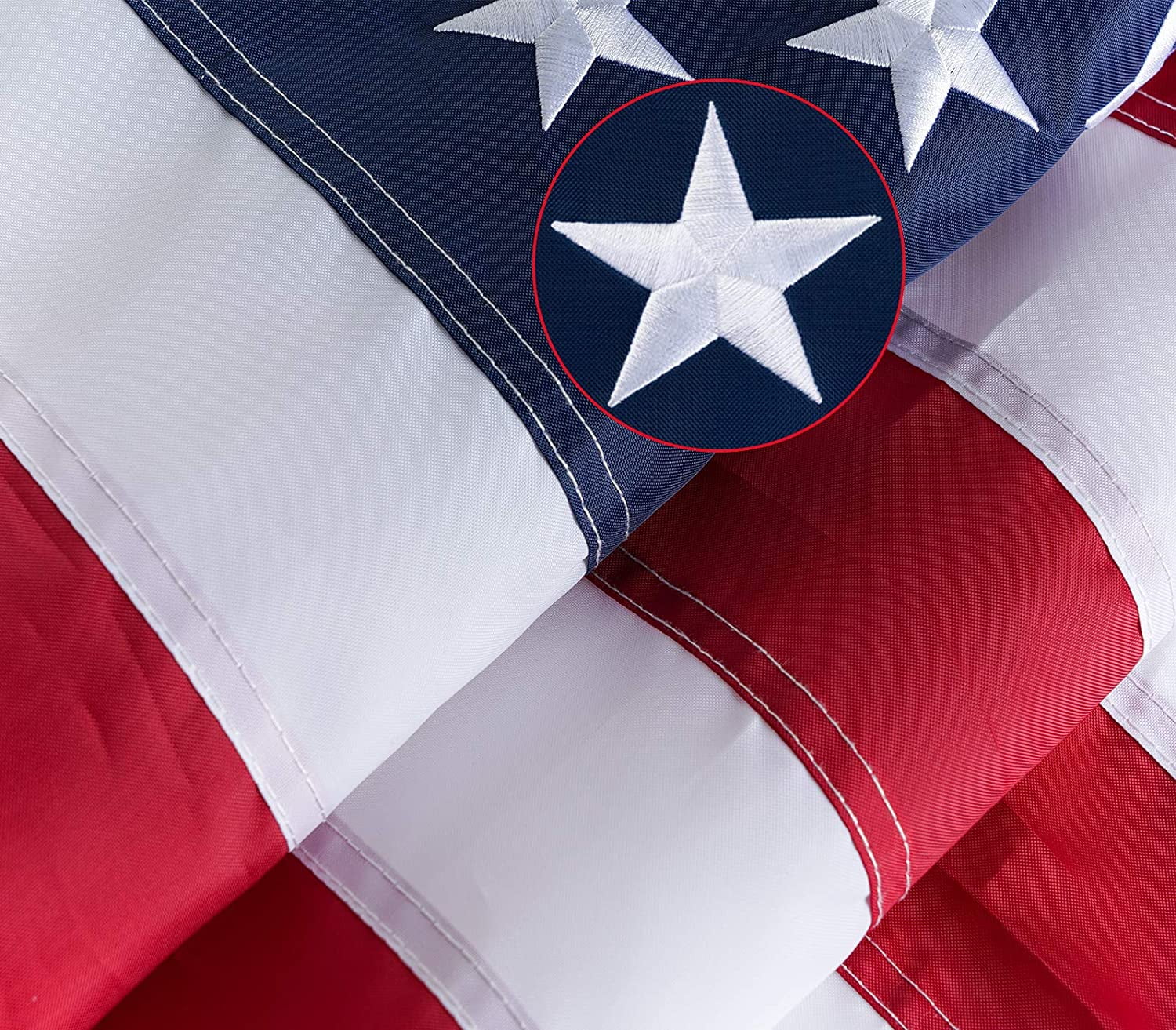WowKing USA Flag 4x6 Outdoor Flag Embroidered Stars Sewn Stripes Solid Heavy Duty 2 Brass