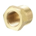 thumbnail image 5 of Brass Pipe Fitting Reducer Adapter 1/4" BSPP Male x 1/8" BSPP Female for Water Oil Pressure Gauge, Pack of 2, 5 of 5