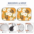 thumbnail image 5 of Kdxio White Floral And Butterflies Print 2-Piece Sun Shade Front Windshield - Foldable Car Front Window Sunshades For Most Sedans Suv Truck, 5 of 6
