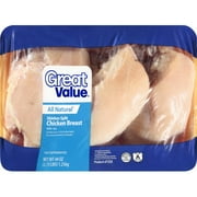 Great Value: All Natural Skinless Split Chicken Breast, 2.75 Lb