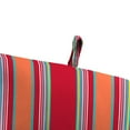 thumbnail image 6 of Jordan Manufacturing 44" x 22" Mulberry Red Stripe Rectangular Outdoor Chair Cushion with Ties and Hanger Loop, 6 of 10
