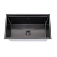 thumbnail image 5 of Strictly Sinks Undermount Workstation Kitchen Sink – 32 Inch 16ga Wave Texture Black Kitchen Sink, 5 of 11