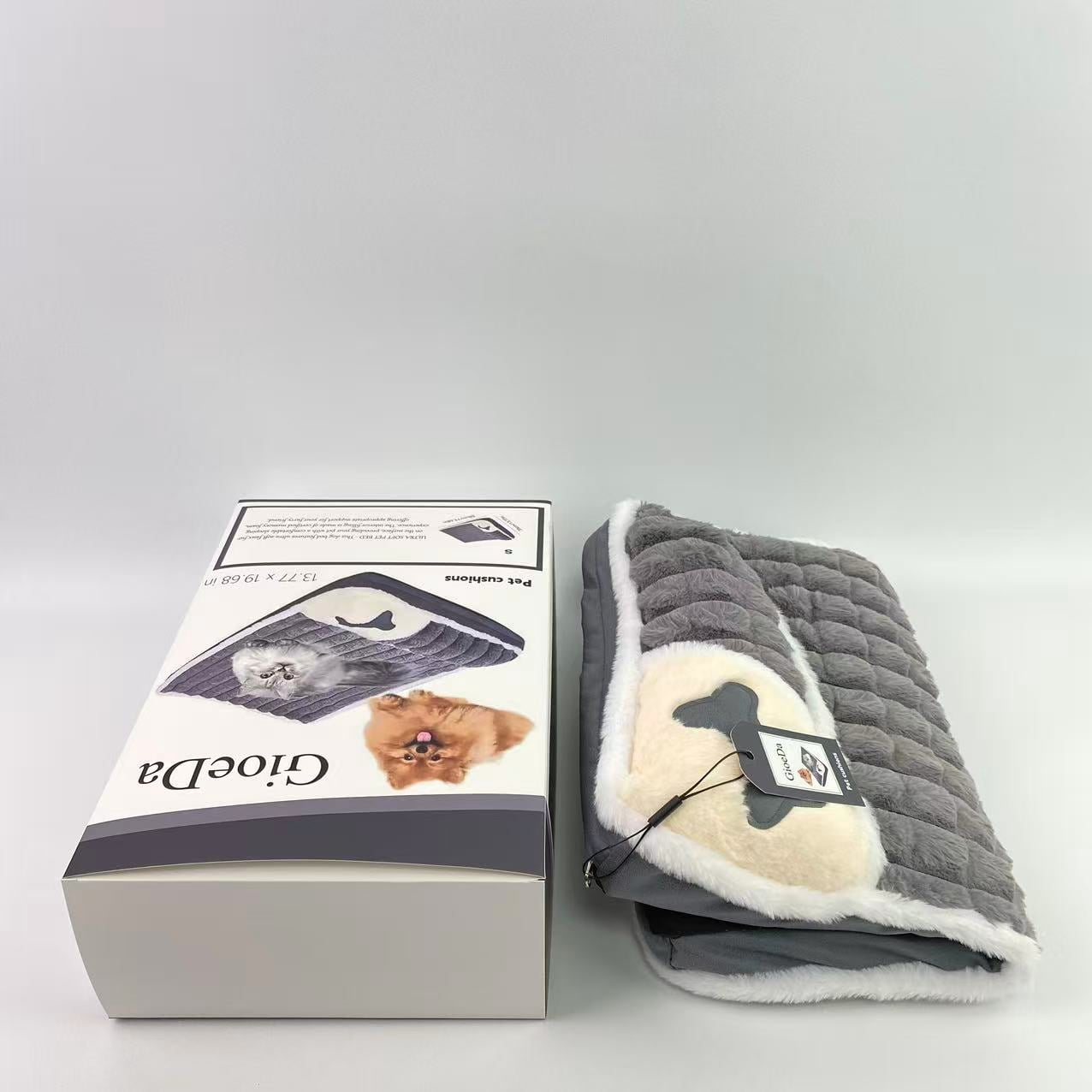 GioeDa Pet cushions,Pets Dog Crate Pad Waterproof Dog Bed Mat Ultra Soft Pet Bed with Removable Washable Cover Anti - 13.77 x 19.68 in
