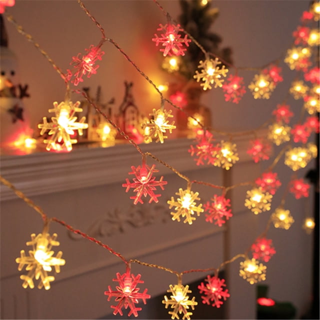 1pc, Festive LED Snowflake String Lights - Perfect for Christmas Parties, Birthdays, and Home Decor