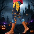 thumbnail image 6 of Stamzod Halloween Capri Leggings Womens Casual Slim Fit Stretchy Yoga Pants High Waisted Plus Size Capris, 6 of 8