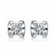 thumbnail image 1 of Diamante tachonado cabeza de toro estilo pendientes de un quilate imitación femenina Moissanite pendientes moda flash diamante cuatro garras circón pendientes plata ZefeiWu 9024715100795, 1 of 3