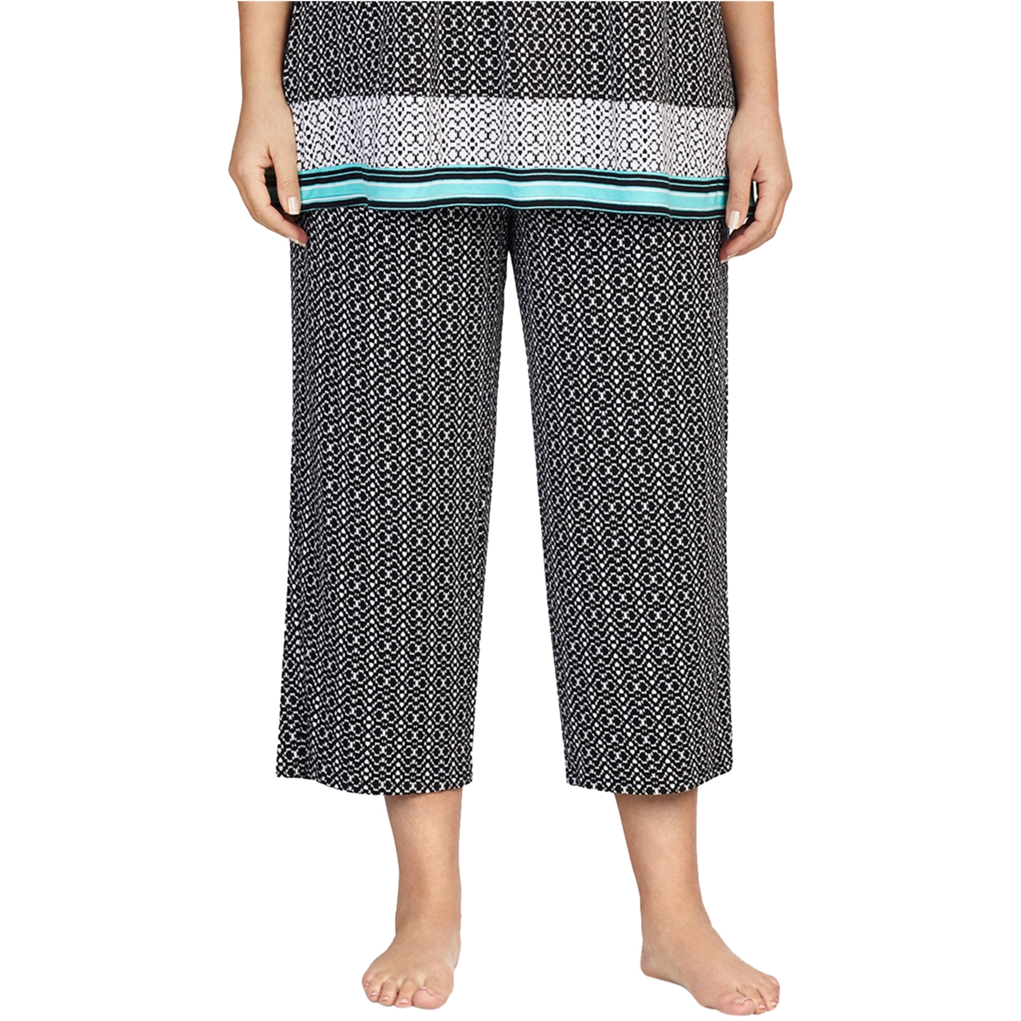 Ellen Tracy Womens Cropped Pajama 