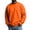 Orange, variant on UDAUDU Men's Crewneck Sweatshirt Long Sleeve Fall Oversized Pullover Tops Loose Fit Athletic Classic Fit Comfy Soft Basic Shirts M