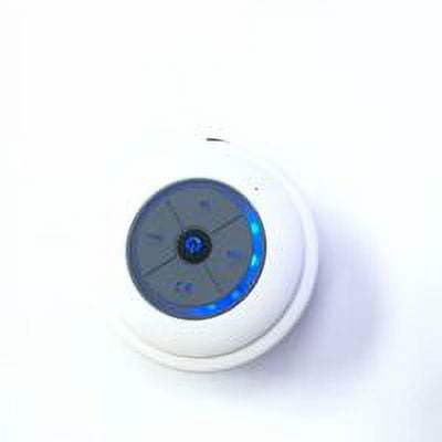 Altavoz portátil con forma de diente, resistente al agua, inalámbrico, para ducha, con luz LED estéreo de alta potencia y ventosa, estéreo, radio FM, micrófono incorporado, ideal para