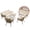 5PCS-A, variant on RADIATA boho patio furniture set, 4-Piece boho outdoor furniture set, L-Shaped boho patio sectional, patio furniture set boho wicker with Cream Cushions, Glass Table, 500 lbs Capacity