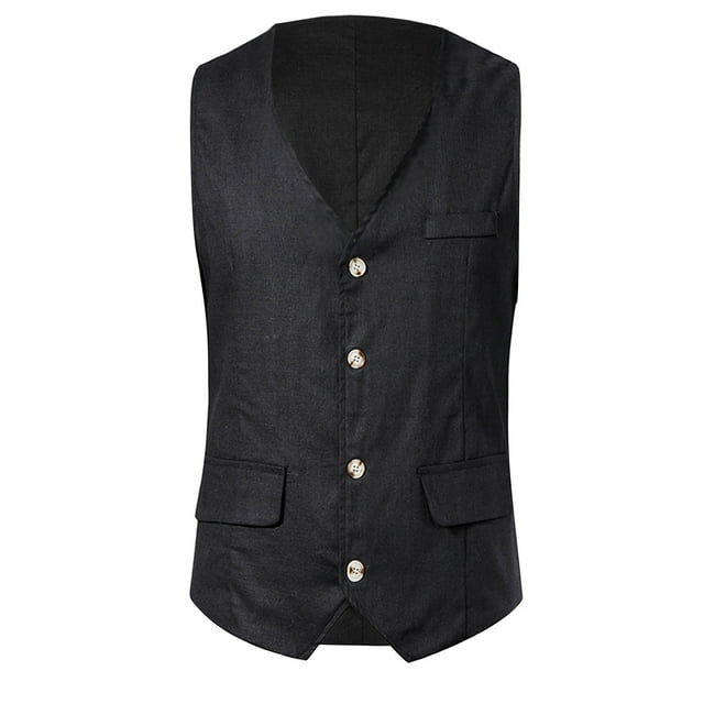 Birdeem Men Solid Fashion Have Pockets Single Breasted Stage Costume Vest Tops Blouse