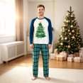 thumbnail image 2 of Stralyhd Family Matching Christmas Pajamas Set Funny Xmas Tree Print Long Sleeve Tops and Plaid Pants Holiday Sleepwear Outfits, 2 of 7