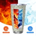 thumbnail image 6 of Lsque Leaves Pattern 20oz Car Cup with Lid and Straw, Insulated Coffee Cup with Straw Topper, Spill Proof Travel Coffee Mug, Stainless Steel Tumble-Straw Three-piece Set, 6 of 8