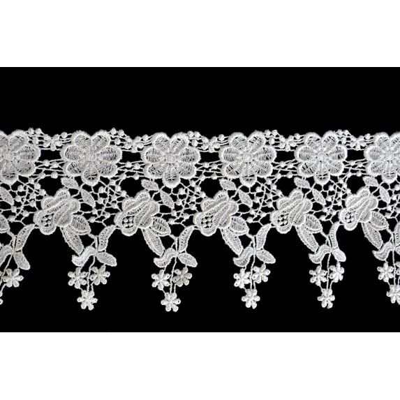 Lily 4.5" White Venise Vintage Victorian Floral Flower Lace Trim By Yardage