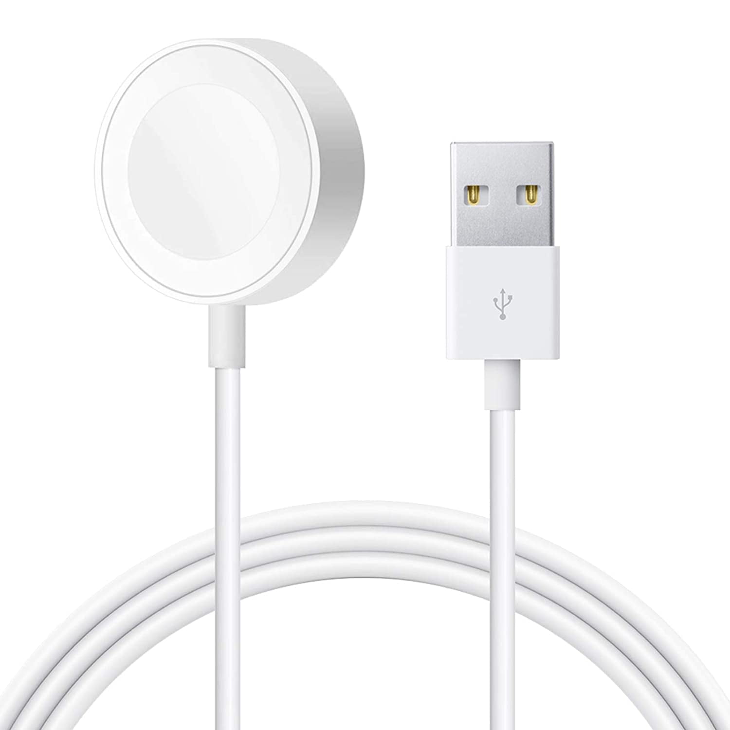 CIYOYO 3.3Ft Watch Charger Fit for iWatch Series, Portable Wireless Fast Charging  Cable Compatible with Apple Watch Series, White 